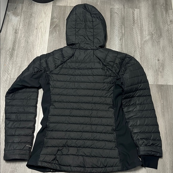 Columbia Omni- Heat Turbodown Quilted Black Hooded Jacket/ size L - Picture 2 of 13